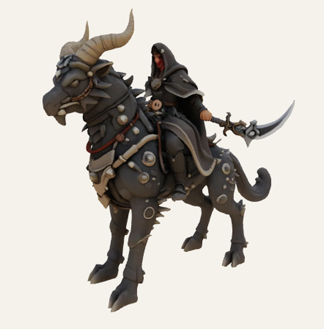 Rideress on Horned Predator