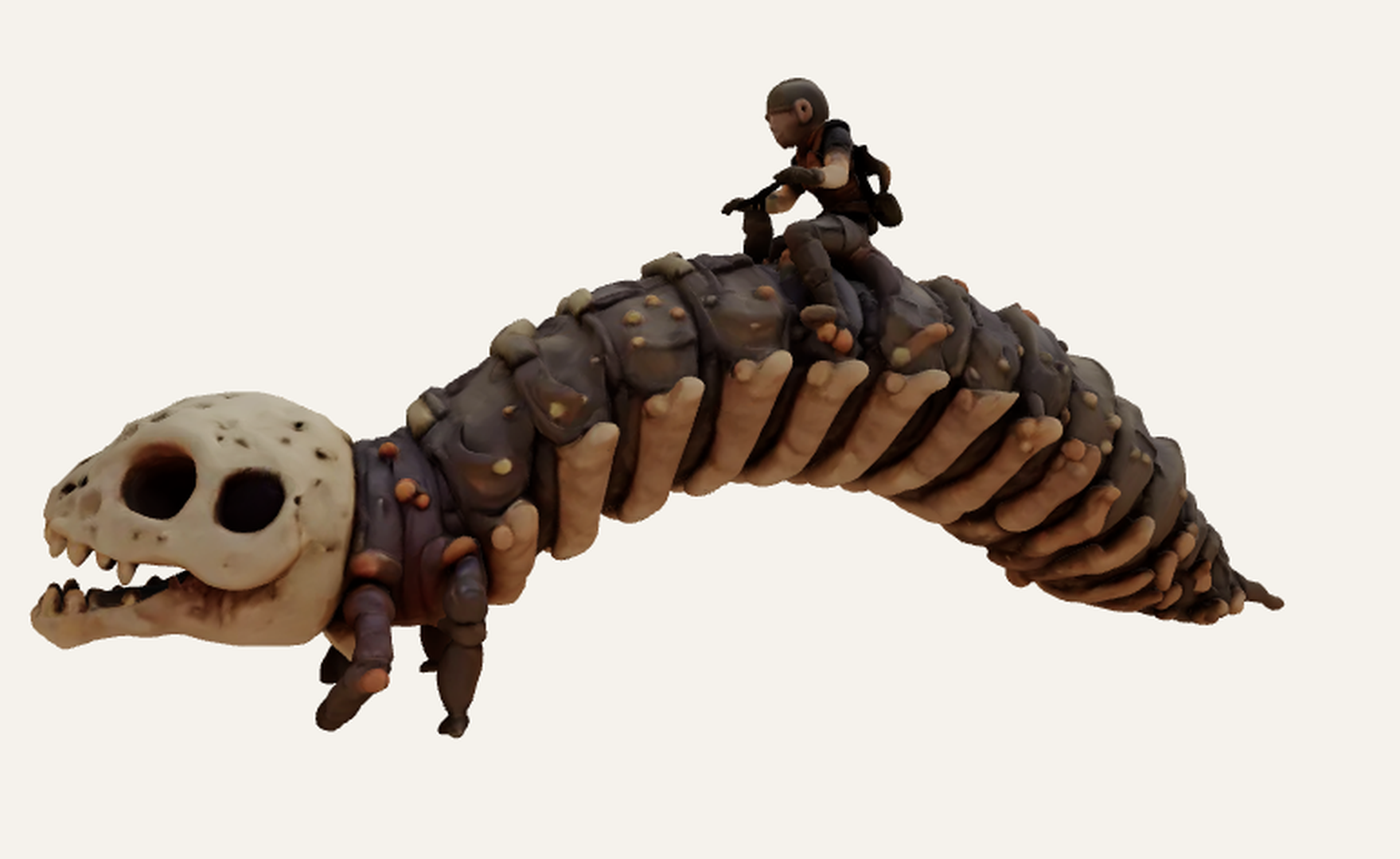 Demon on Skull Worm